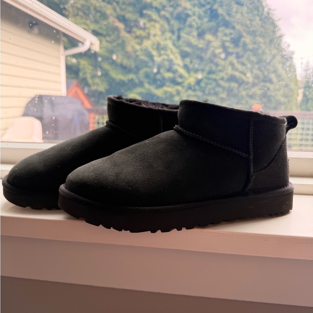 Legacy Black UGG ultra mini booties